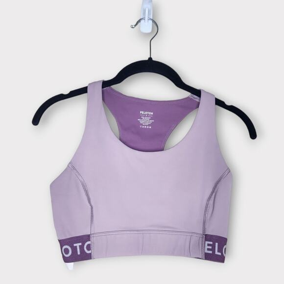 Peloton Two Tone Purple Racerback Sports Bra Cycling Workout Women's Size Small - Picture 1 of 6